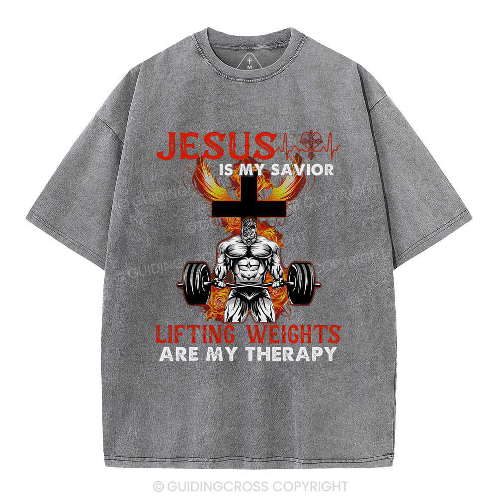 Jesus Is My Savior Christian Washed T-Shirt