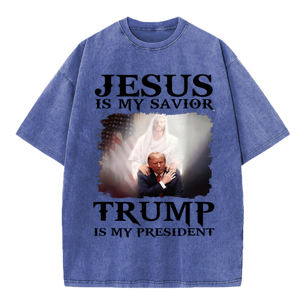 Jesus Is My Savior Christian Washed T-Shirt
