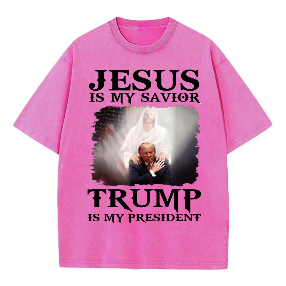 Jesus Is My Savior Christian Washed T-Shirt