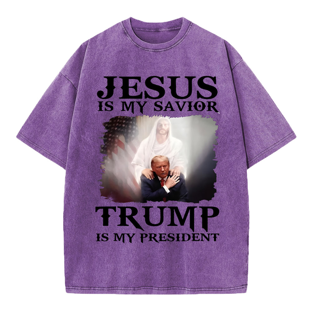 Jesus Is My Savior Christian Washed T-Shirt