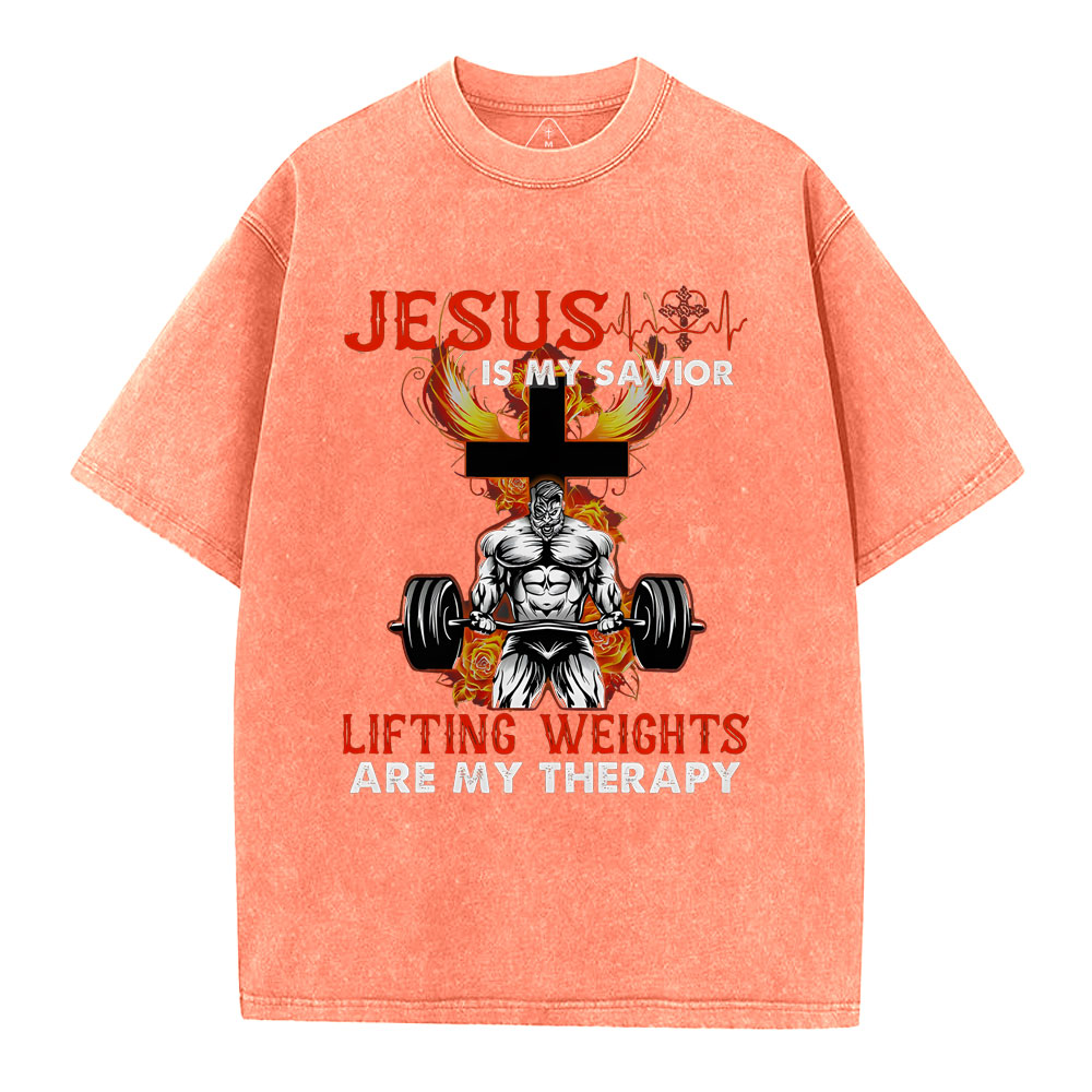 Jesus Is My Savior Christian Washed T-Shirt