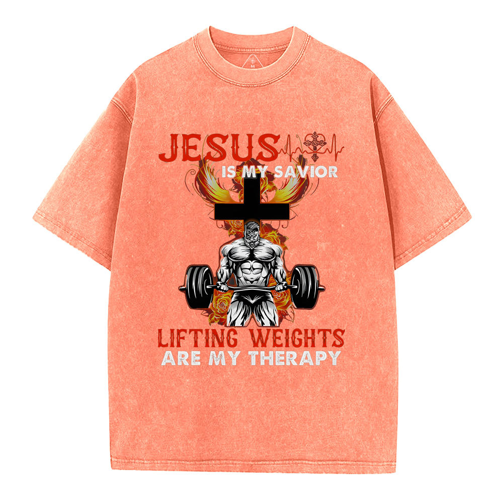 Jesus Is My Savior Christian Washed T-Shirt