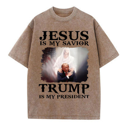 Jesus Is My Savior Christian Washed T-Shirt