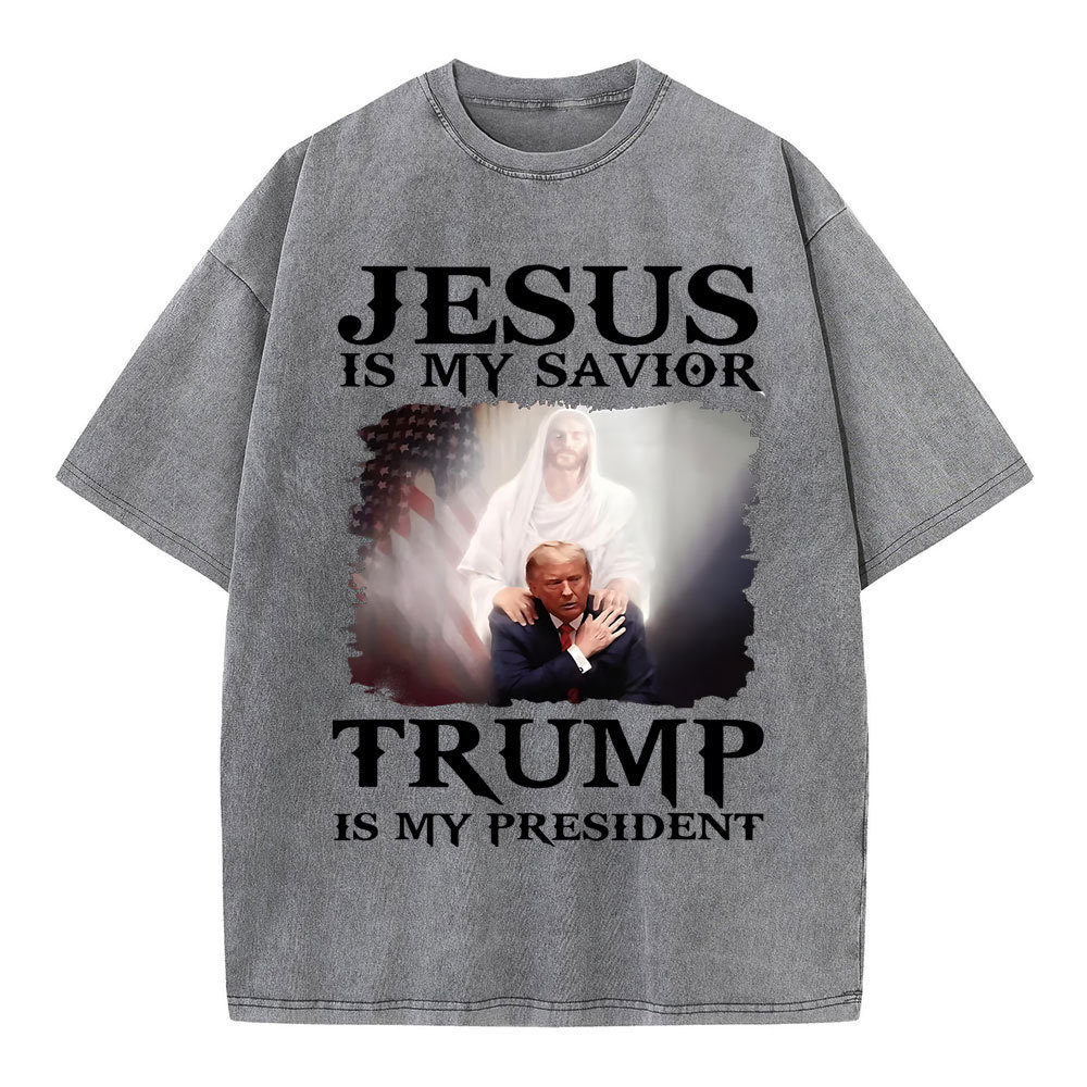 Jesus Is My Savior Christian Washed T-Shirt