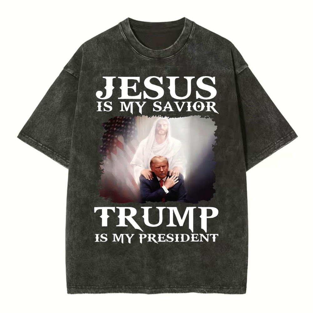 Jesus Is My Savior Christian Washed T-Shirt
