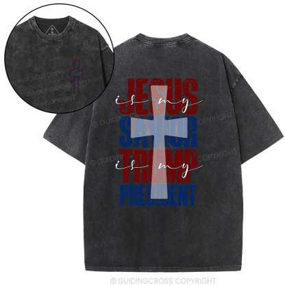 Jesus Is My Savior Christian washed T-Shirt