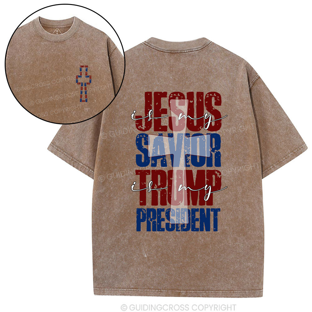 Jesus Is My Savior Christian washed T-Shirt