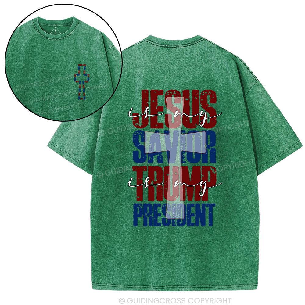 Jesus Is My Savior Christian washed T-Shirt