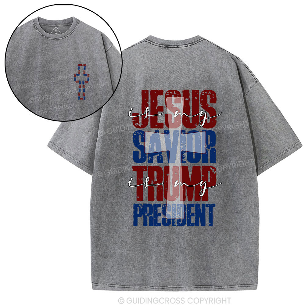 Jesus Is My Savior Christian washed T-Shirt