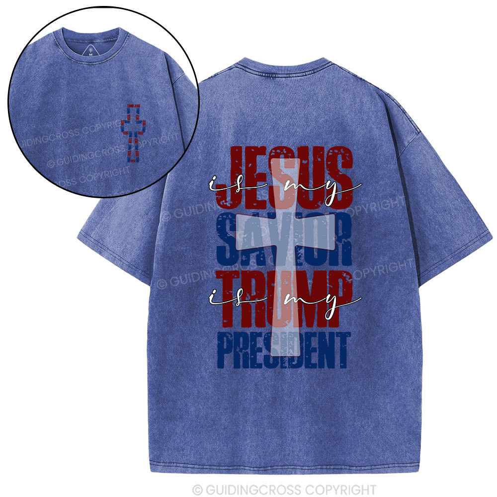 Jesus Is My Savior Christian washed T-Shirt