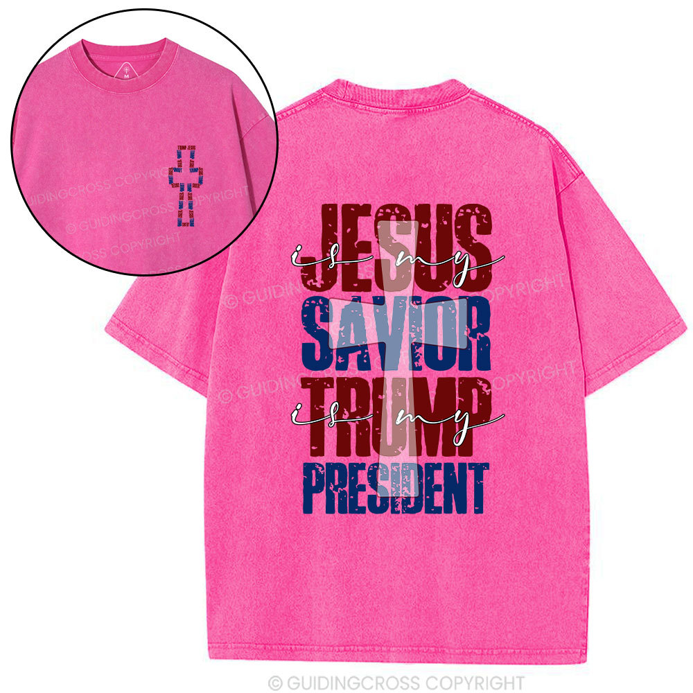 Jesus Is My Savior Christian washed T-Shirt