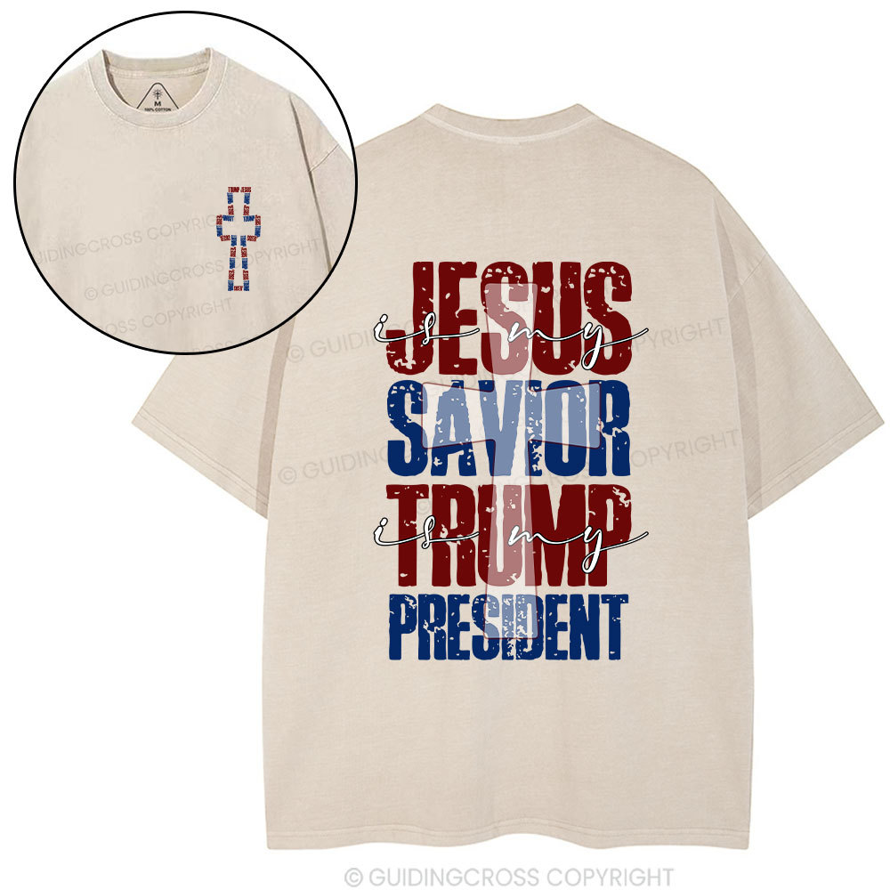 Double-sided sample washed T-Shirt Sale - GuidingCross