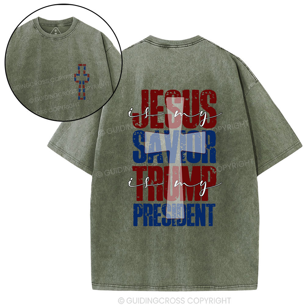 Jesus Is My Savior Christian washed T-Shirt