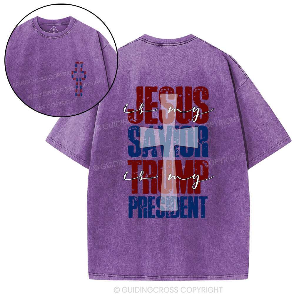 Jesus Is My Savior Christian washed T-Shirt