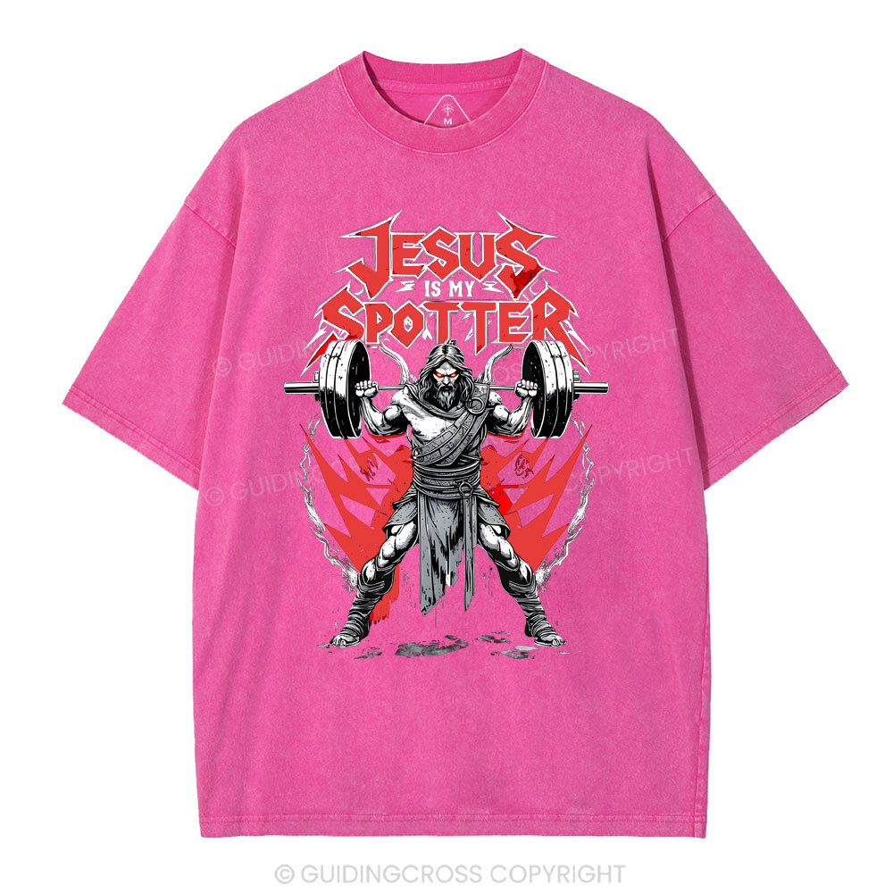 Jesus Is My Spotter Christian Washed T-Shirt