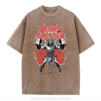 Jesus Is My Spotter Christian Washed T-Shirt