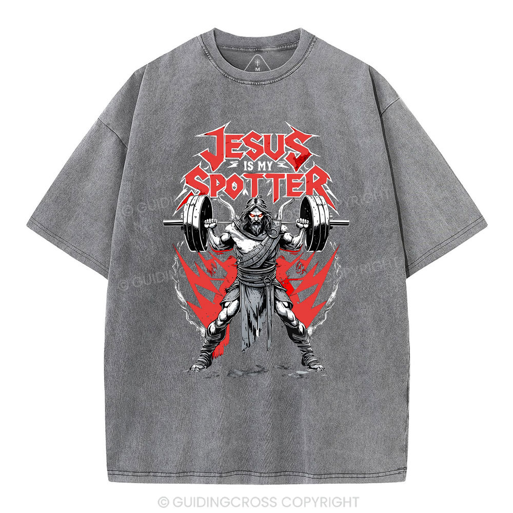Jesus Is My Spotter Christian Washed T-Shirt