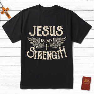 Image of Jesus Is My Strength Christian T-Shirt