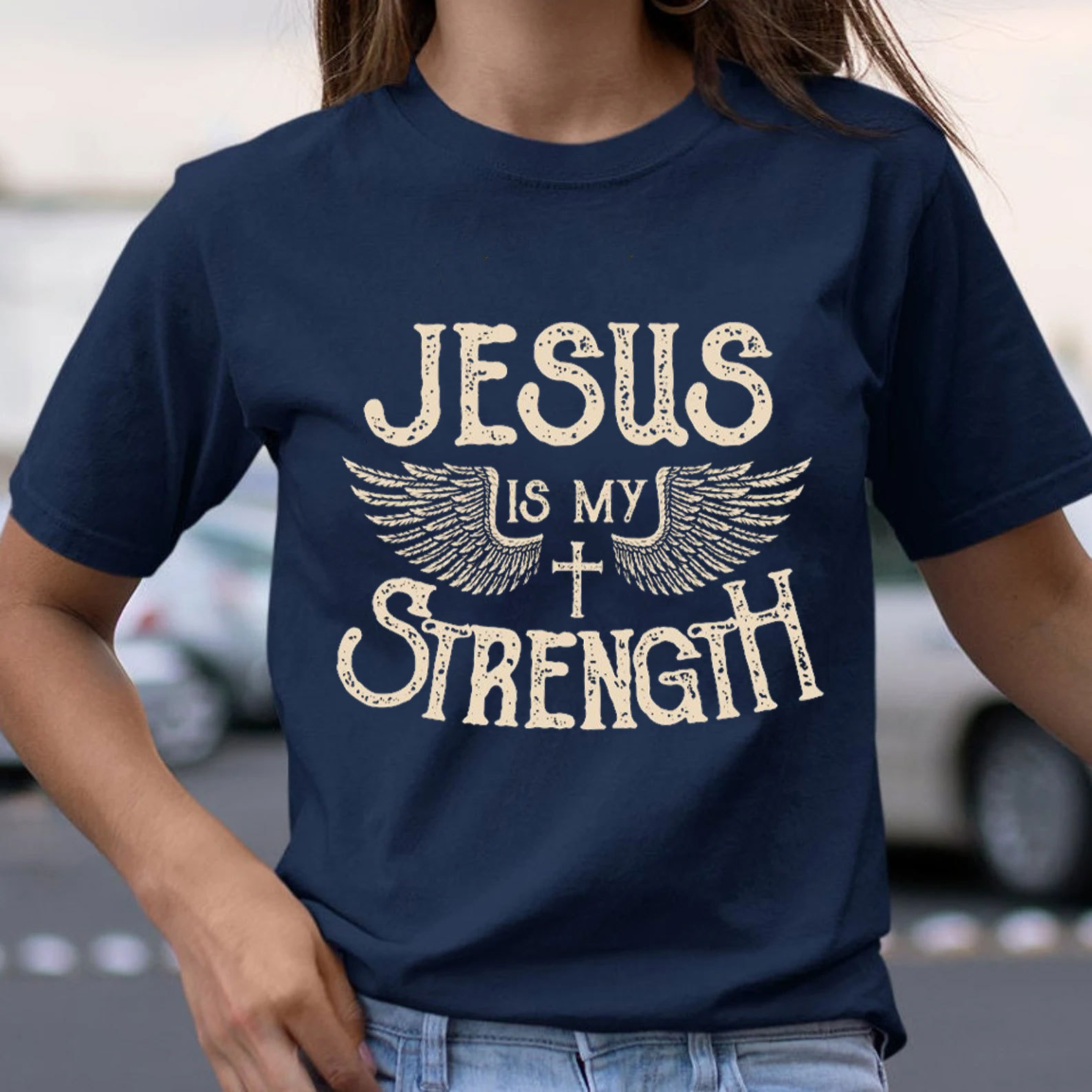 Jesus Is My Strength Christian T-Shirt