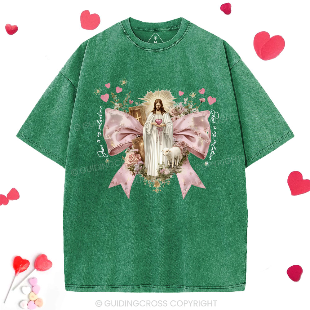 Jesus Is My Valentina Christian Washed T-Shirt