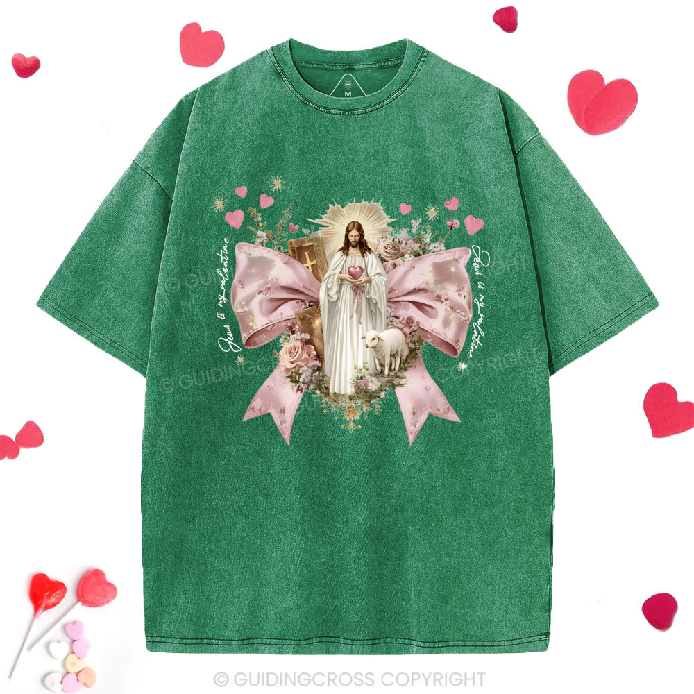 Jesus Is My Valentina Christian Washed T-Shirt