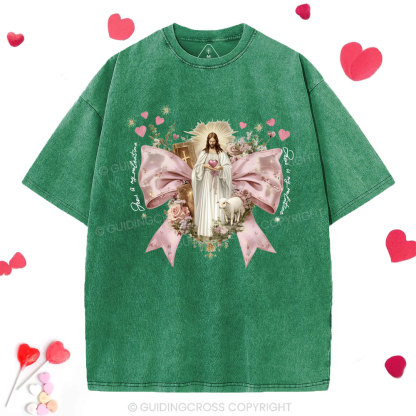Jesus Is My Valentina Christian Washed T-Shirt