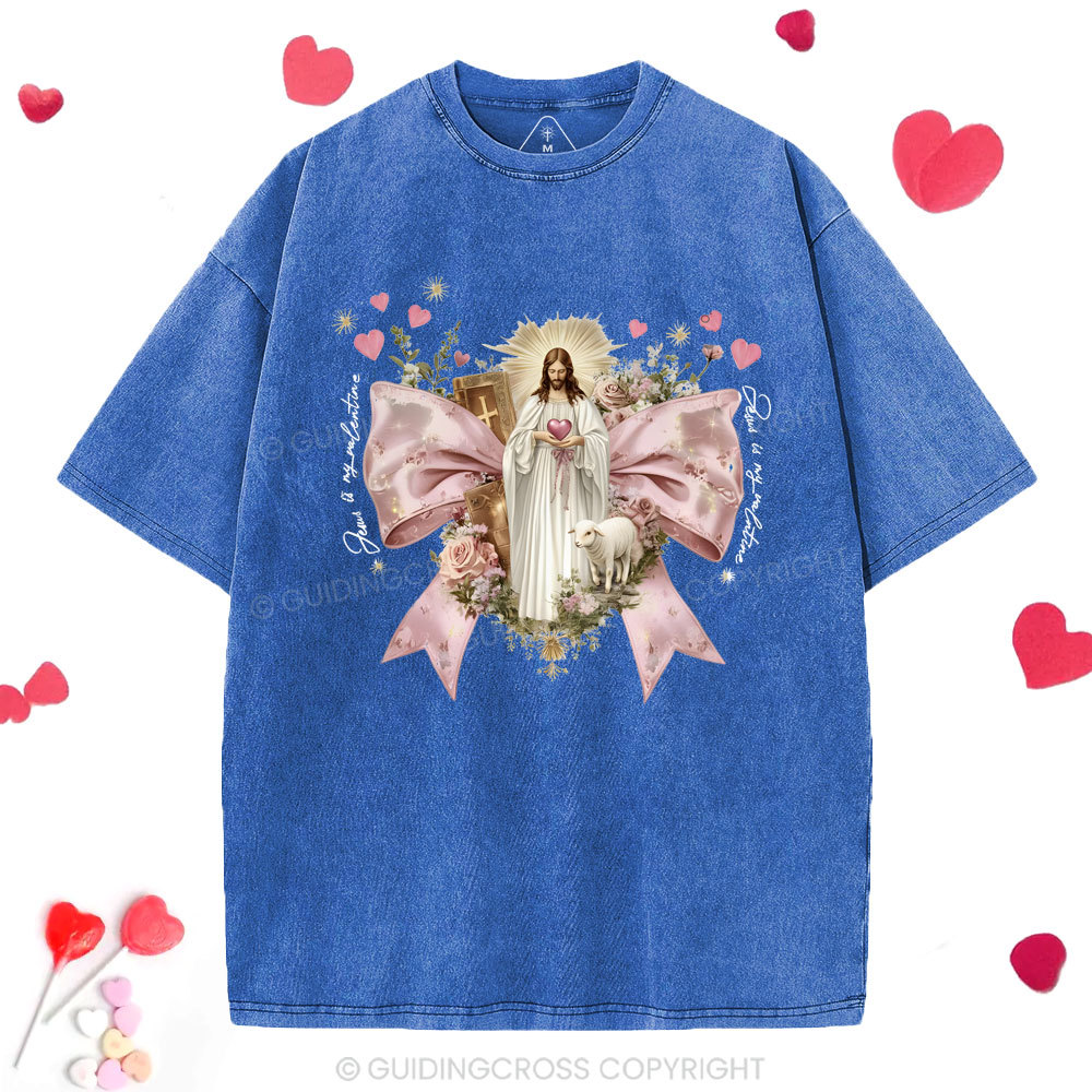 Jesus Is My Valentina Christian Washed T-Shirt