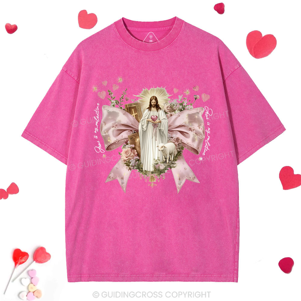 Jesus Is My Valentina Christian Washed T-Shirt