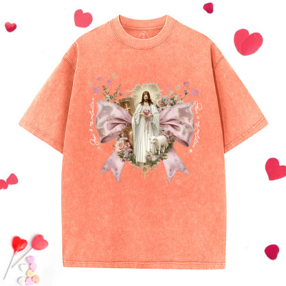 Jesus Is My Valentina Christian Washed T-Shirt