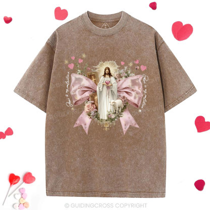 Jesus Is My Valentina Christian Washed T-Shirt