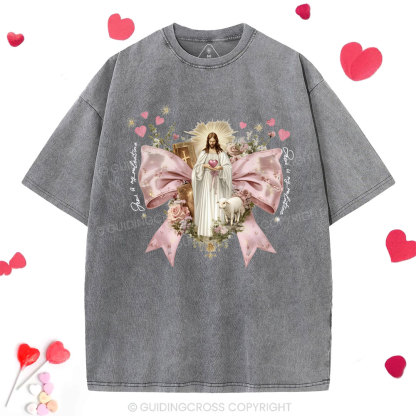 Jesus Is My Valentina Christian Washed T-Shirt