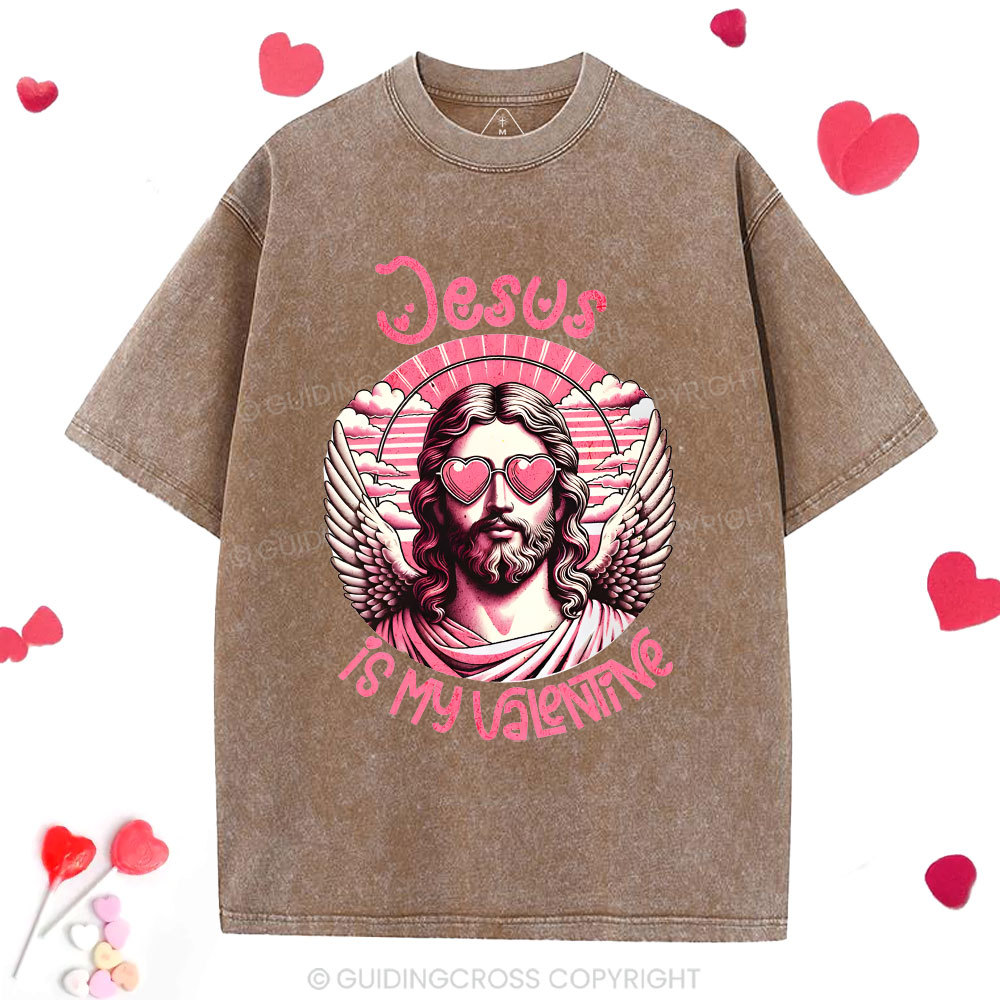 Jesus Is My Valentine Christian Washed T-Shirt