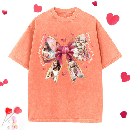 Jesus Is My Valentine Washed T-Shirt