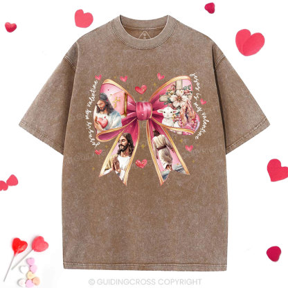 Jesus Is My Valentine Washed T-Shirt