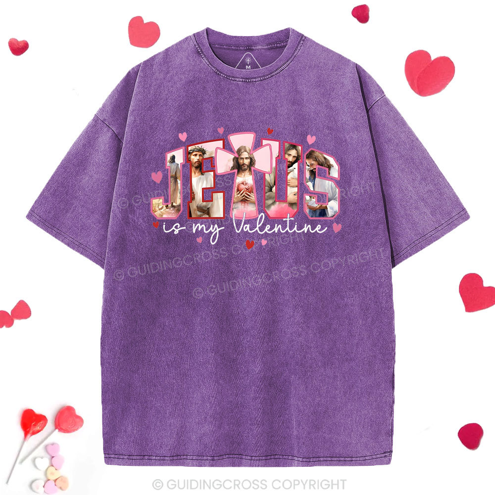 Jesus Is My Valentine Christian Washed T-Shirt