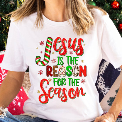 Jesus Is Reason For The Season Christian Christmas T-Shirt