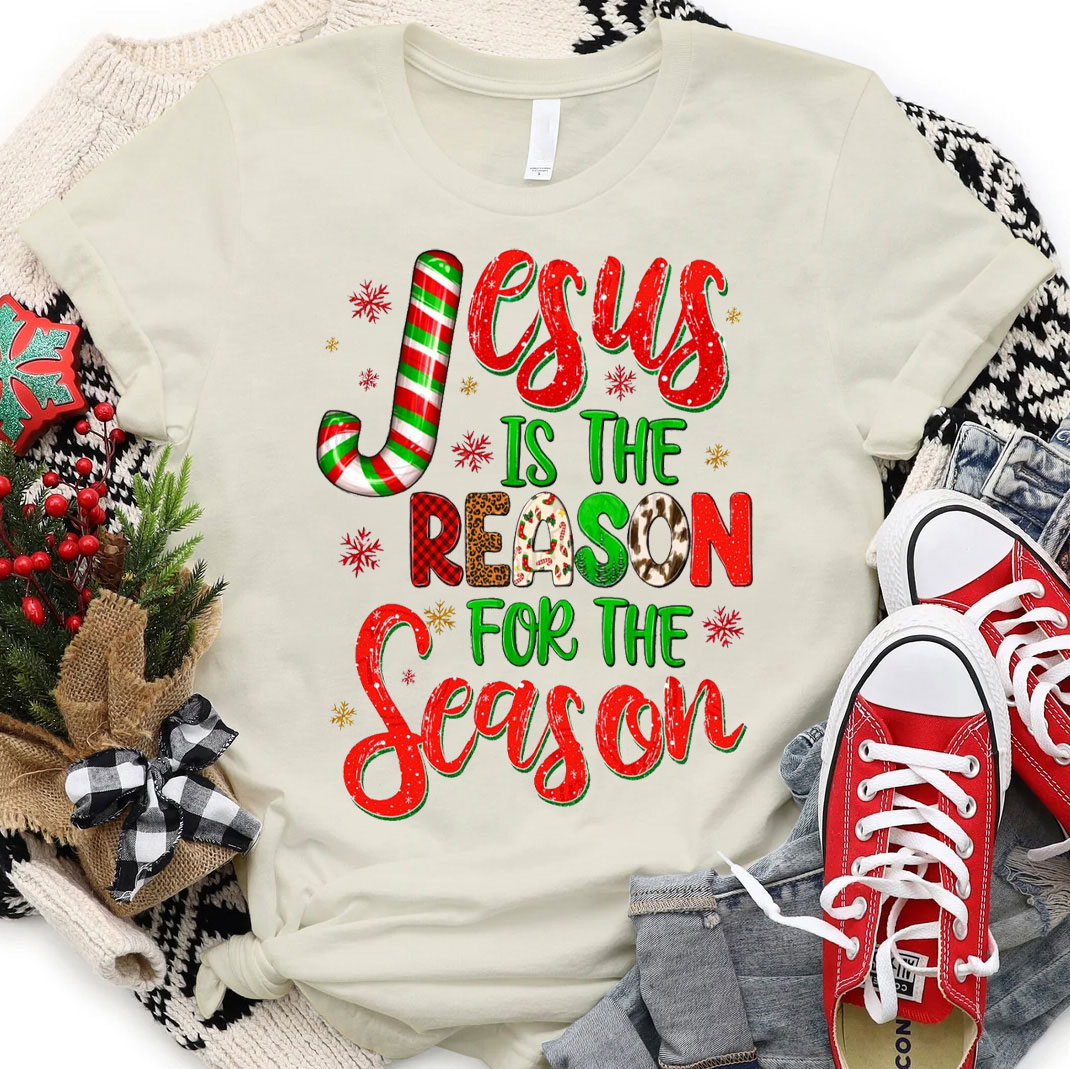 Jesus Is Reason For The Season Christian Christmas T-Shirt