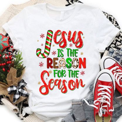 Jesus Is Reason For The Season Christian Christmas T-Shirt