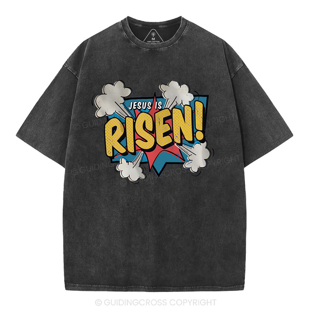 Jesus Is Risen Christian Washed T-Shirt