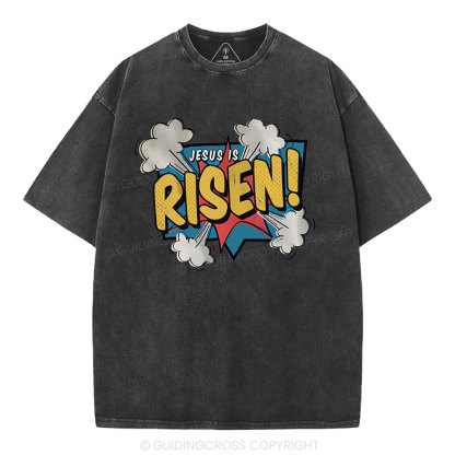 Jesus Is Risen Christian Washed T-Shirt