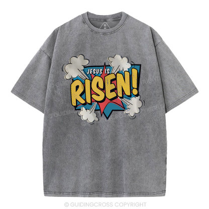 Jesus Is Risen Christian Washed T-Shirt