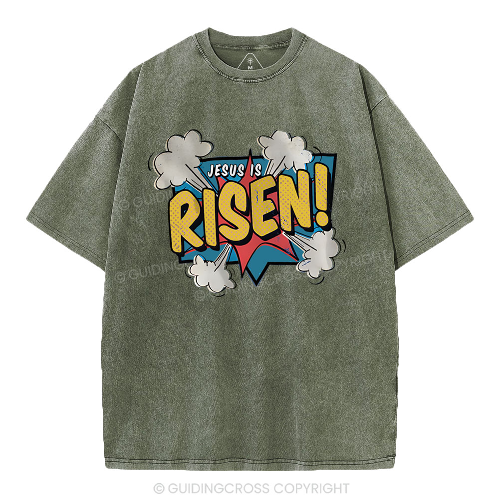 Jesus Is Risen Christian Washed T-Shirt
