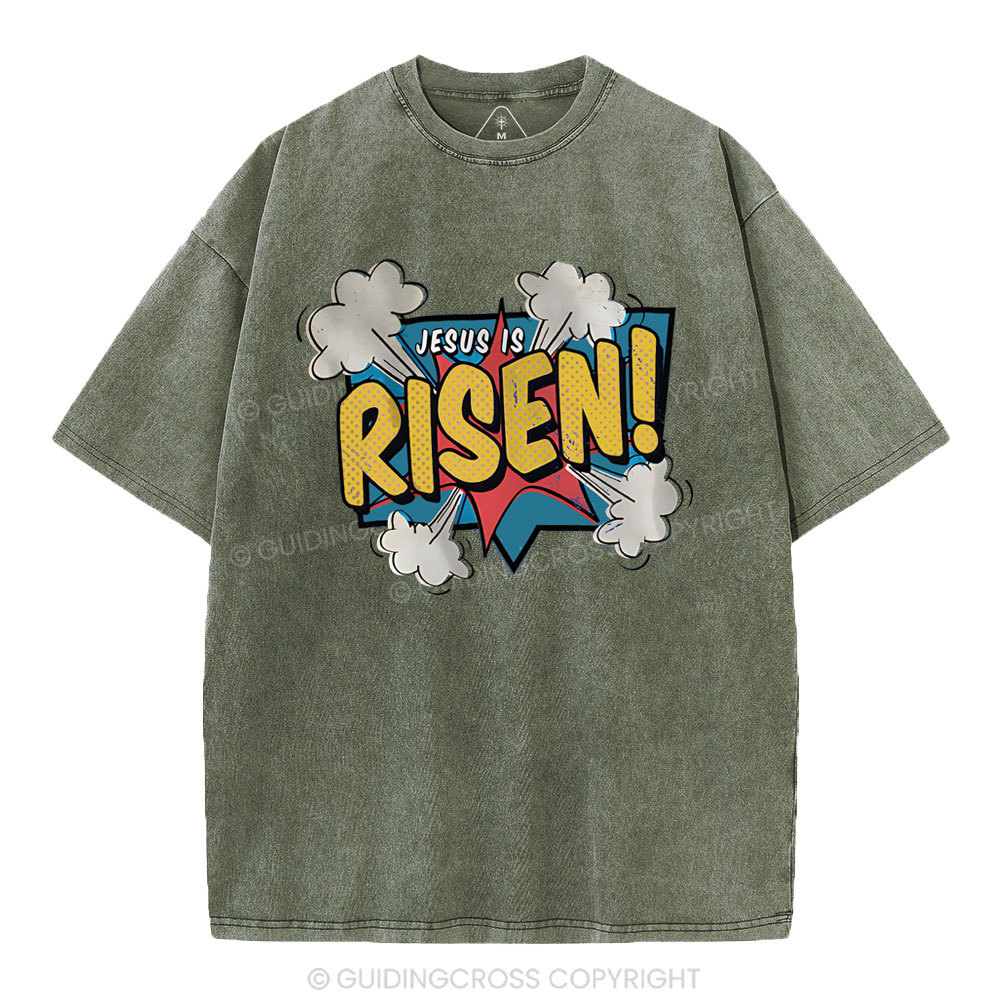 Jesus Is Risen Christian Washed T-Shirt
