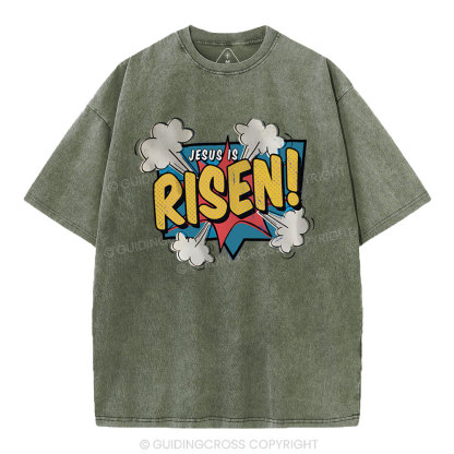 Jesus Is Risen Christian Washed T-Shirt