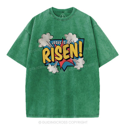 Jesus Is Risen Christian Washed T-Shirt