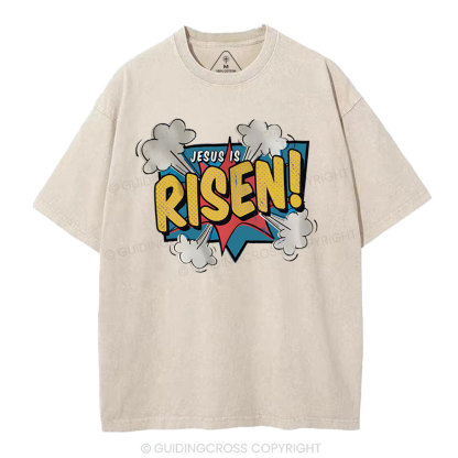 Jesus Is Risen Christian Washed T-Shirt