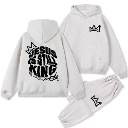 Jesus Is Still King Christian Fleece Hoodie Set