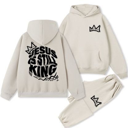 Jesus Is Still King Christian Fleece Hoodie Set
