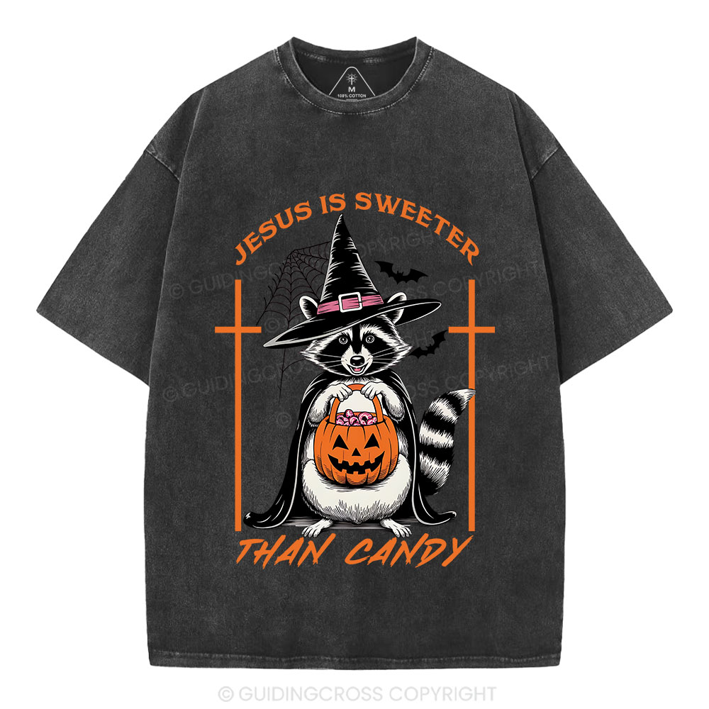 Jesus Is Sweeter Than Candy Christian Washed T-Shirt