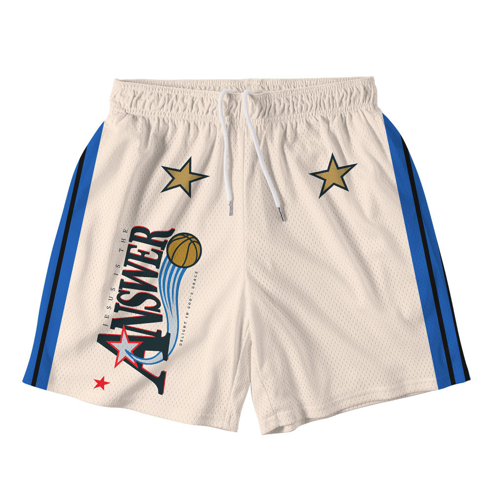 Jesus Is The Answer Christian Mesh Shorts